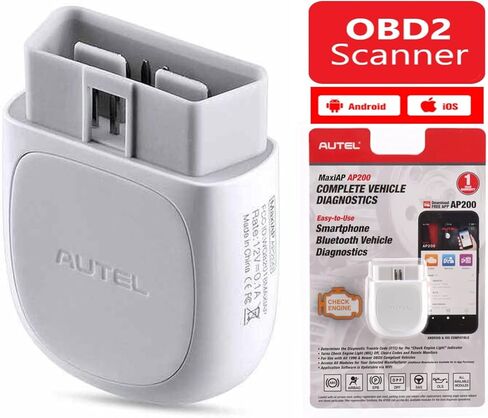 Autel MaxiAP AP200 Obd2 Scanner Bluetooth 25 وظيفة خدمة أداة المسح التشخيصي التلقائي obdii iOS وAndroid قارئ رمز الأنظمة الكاملة نفس وظائف MK808 Advanced AL329 in Kuwait