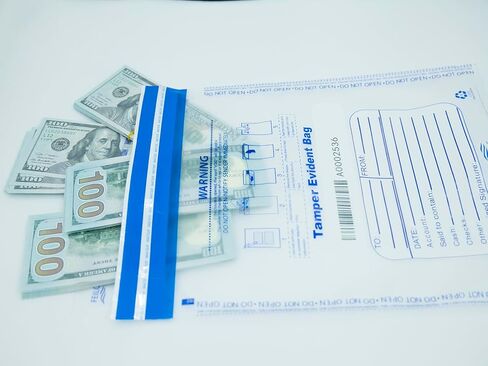 100 قطعة من أكياس الودائع المصرفية الشفافة مقاس 9 × 12 بوصة - أكياس أمان واضحة للتلاعب - أكياس النقود مع ختم أمان عالي المستوى (9 × 12 بوصة) in Kuwait