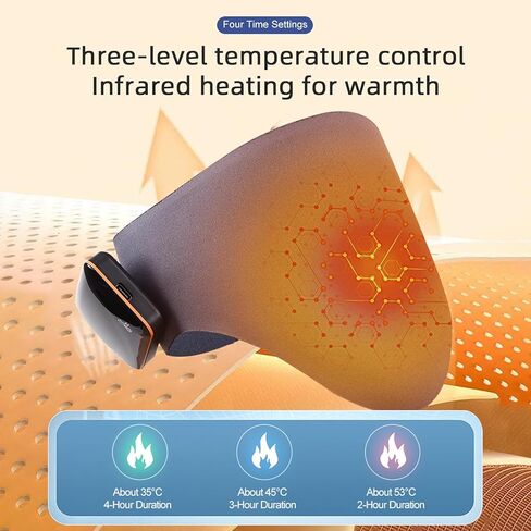 وشاح ساخن من Qmint مع وسادة تدفئة للرقبة، 3 مستويات للتحكم في درجة الحرارة/التحكم في الوقت/تعديل الفيلكرو، وشاح للرقبة مزدوج الاستخدام in Kuwait