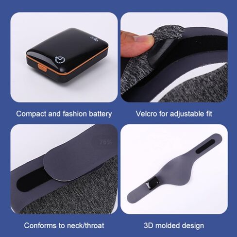 وشاح ساخن من Qmint مع وسادة تدفئة للرقبة، 3 مستويات للتحكم في درجة الحرارة/التحكم في الوقت/تعديل الفيلكرو، وشاح للرقبة مزدوج الاستخدام in Kuwait