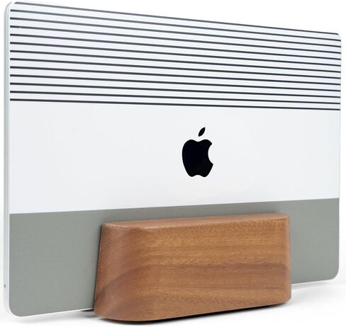 Adjustable Vertical Laptop Stand for Desk, MacBook Stand Laptop Holder, MacBook Pro Stand, Laptop Stand Vertical MacBook Pro Dock, Wood Mac Stand, MacBook Air Stand Laptop Dock (Solid Oak) in Saudi Arabia