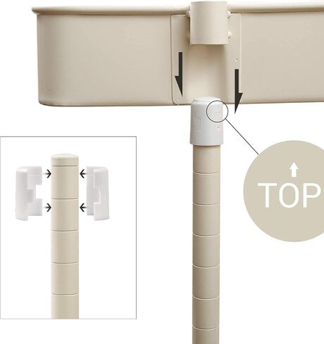 SONGMICS Rolling Cart, 3-Tier Storage Cart, Storage Trolley with Handle 2 Small Organizers, Steel Frame, Plastic Baskets, Utility Cart, Easy Assembly, for Bathroom Laundry Room, White UBSC067W01 in Kuwait