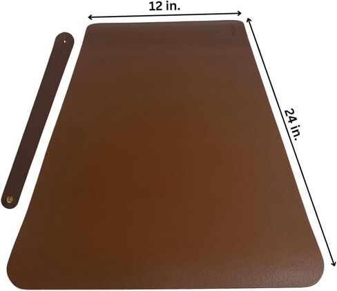 Large Leather Brown Mousepad, Non-Slip, Water Resistant, PU Leather Desk Pad, Writing Pad, (12" x 24") Office, Home, and Gaming Desk Mat by Dynamic in Saudi Arabia