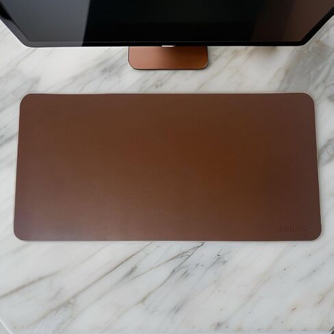 Large Leather Brown Mousepad, Non-Slip, Water Resistant, PU Leather Desk Pad, Writing Pad, (12" x 24") Office, Home, and Gaming Desk Mat by Dynamic in Saudi Arabia