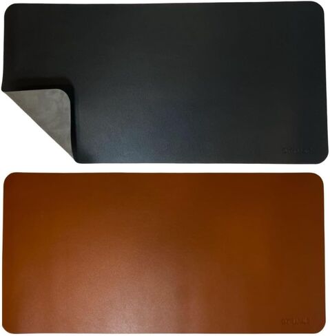 Large Leather Brown Mousepad, Non-Slip, Water Resistant, PU Leather Desk Pad, Writing Pad, (12" x 24") Office, Home, and Gaming Desk Mat by Dynamic in Saudi Arabia