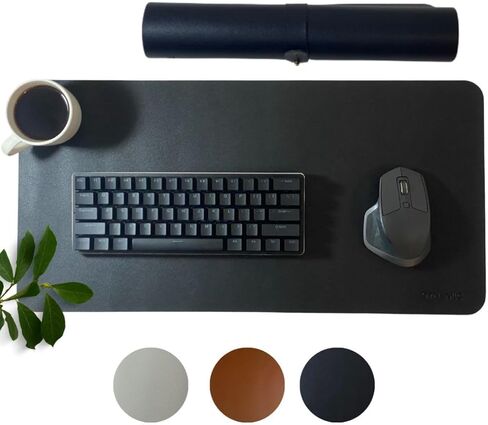 Large Leather Brown Mousepad, Non-Slip, Water Resistant, PU Leather Desk Pad, Writing Pad, (12" x 24") Office, Home, and Gaming Desk Mat by Dynamic in Saudi Arabia