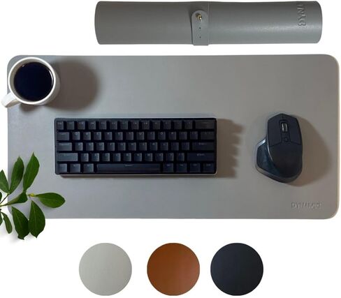 Large Leather Brown Mousepad, Non-Slip, Water Resistant, PU Leather Desk Pad, Writing Pad, (12" x 24") Office, Home, and Gaming Desk Mat by Dynamic in Saudi Arabia