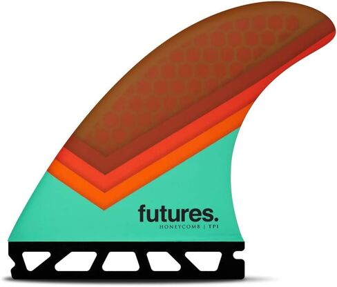 Future Fins TP1 Hexcore Teal/Orange Surfboard Thruster Fin Set in Saudi Arabia