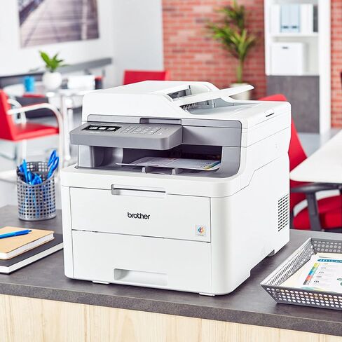 Brother MFC-L3710CW طابعة ليزر ملونة رقمية LED الكل في واحد، بيضاء - طباعة نسخة وفاكس المسح الضوئي - 600 × 2400 نقطة في البوصة، شاشة لمس LCD 3.7 بوصة، 19 صفحة في الدقيقة، 8.5 × 14، 50 ورقة ADF، 250 ورقة in Saudi Arabia