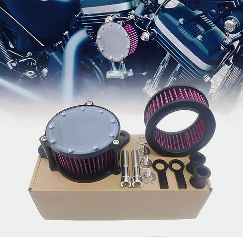 TDZ 2 قطعة فلتر هواء منقي هواء فلتر مدخل يناسب 1998-2017 Harley Sportster Iron 883 Dark Custom XL883، لـ XL1200 XL1200L XL1200X Forty Eight 2004-2016 in Saudi Arabia