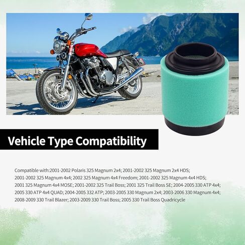 1253372 Air Filter Compatible with Polaris Trail-Boss 325, Trail-Boss 330, Magnum 325, Magnum 330, Trail-Blazer 330,2004 2005 Polaris ATP 330 in Kuwait