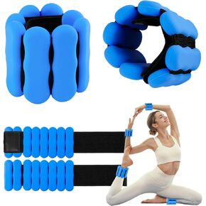 Adjustable Ankle Weights for Women Men Kids,Weighted Pilates Wrist Weights Set for Walking Running,1 Pair (1Lb Each) Silicone Arm & Leg Weight for Gym Fitness Swimming Yoga Dance Physical Therapy