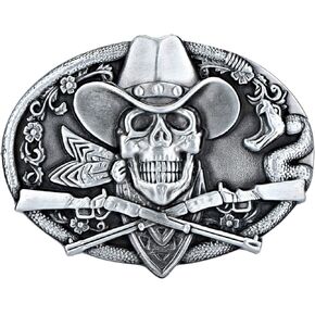 Vintage Belt Buckle for Men Western Cowboy Rodeo Flower Snake Belt Buckles for Women (Bronze)