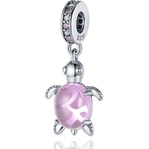 LNQOBU 925 Sterling Silver Charms for Bracelets Dangle Pendant fit Pandora Bracelets or Necklaces Jewelry Woman Gift Beads Charm (With one Spacer Beads)