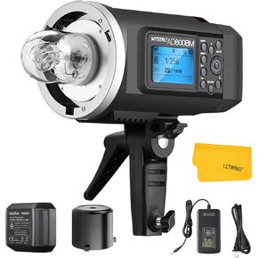 Godox AD600BM Outdoor Flash Strobe Light, GN87 600Ws Bowens Mount Flash Monolight, 2.4G Wireless X System, 8700mAh Rechargeable Battery to Provide 500 Full Power Flashes Recycle in 0.01-2.5s