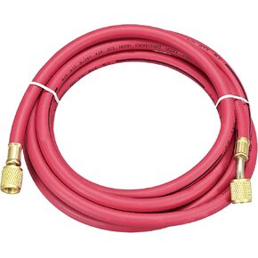 YOKIVE 1/4 SAE Flare AC Refrigerant Charging Hoses, 4.92Ft Length 600PSI Thread | Great for Ir Condition System Maintenance (Red, 1.5M)