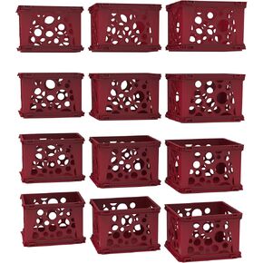 Storex Micro Crate, 6.75 x 5.8 x 4.8 Inches, Teal, 18-Pack (63108U18C)