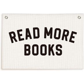 Classroom Decor Reading Corner Sign,Read More Books Banner Flags,Reading Nook Decor,Positive Affirmations Wall Decor Hanging Banner Flag,30x20 Inch