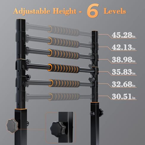 Sportsroyals Dip Station with Safety Connecting Rod,Functional Heavy Duty Dip Stands Fitness Workout,400LBS in Kuwait