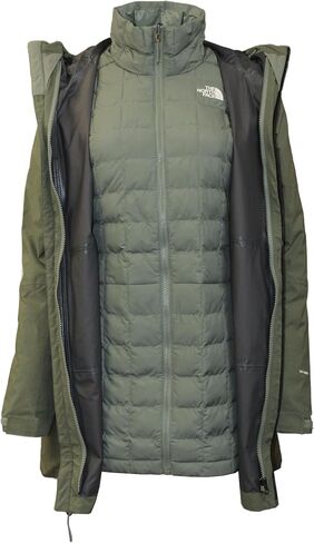 THE NORTH FACE Women’s ThermoBall Eco Triclimate Long Jacket (US, Alpha, X-Large, Regular, Regular, Tnf Medium Grey Heather) in Saudi Arabia