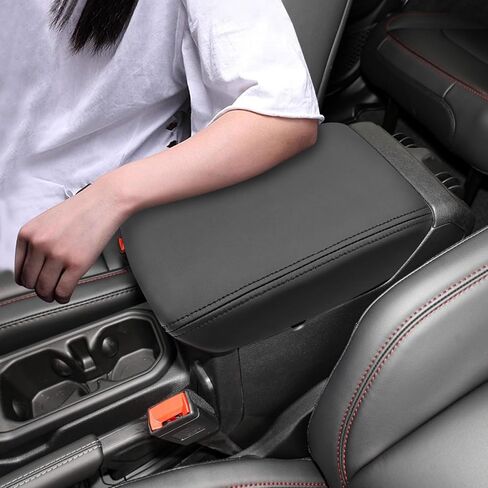 Center Console Cover Compatible with Jeep Wrangler JL/JLU 2018-2024 & Jeep Gladiator JT 2020-2024, Microfiber Leather Armrest Box Lid Protector Cover for Wrangler JL &Gladiator JT Accessories in Saudi Arabia