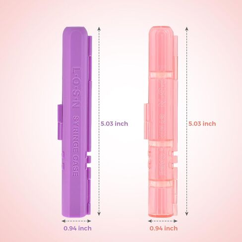 LOSN Compact Travel Insulin Prefilled Syringe Case for Diabetes - Solid Purple and Solid Green in Kuwait