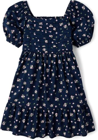 The Children's Place Baby Girls' Short Sleeve Everyday Dresses, Floral Aqua, X-Large in Saudi Arabia