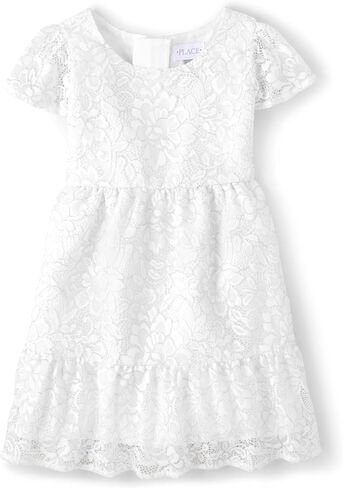 The Children's Place Baby Girls' Short Sleeve Everyday Dresses, Floral Aqua, X-Large in Saudi Arabia