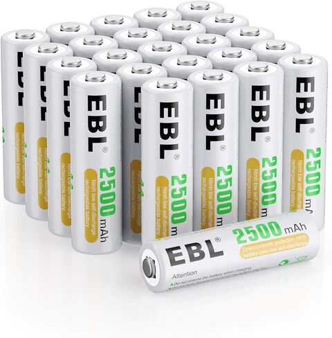 EBL 10 بطاريات AA 2500 مللي أمبير 1.2 فولت عالية الأداء مشحونة مسبقًا Ni-MH AA بطاريات قابلة للشحن in Kuwait