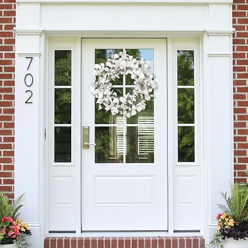 Pearl White Pip Berry Wreath for Front Door, 20 Inch Winter Wreaths Wall Hanging Outdoor, Farmhouse, Porch, for Spring Summer Fall All Seasons Holiday Halloween Christmas Decorations in Saudi Arabia