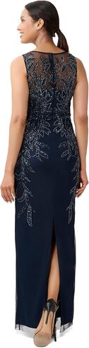 Adrianna Papell Women's Beaded Column Long Dress in Saudi Arabia