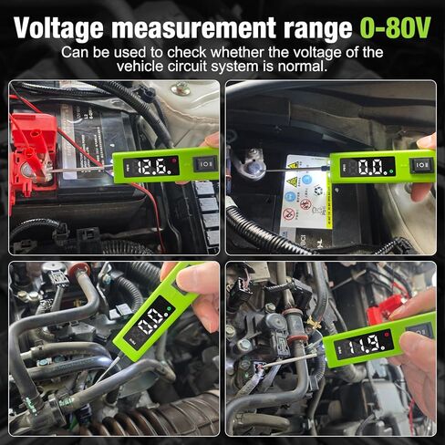 JDIAG PB60 Power Circuit Probe Tester with Battery, Multimeter, Oscilloscope, Fuel Injector Test, Voltage Tester 0-80V, Electrical Circuit Tester Kit with 33FT Cable, Supports 8-32V Car in Saudi Arabia