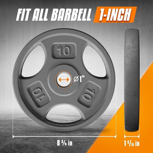 Yes4All 1 Inch Grip Cast Iron Weight Plates for Dumbbells – Standard Weight Plates in Saudi Arabia