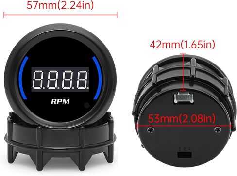 ARTILAURA 2 بوصة 52 ملم مقياس درجة حرارة الماء 104-300 فهرنهايت رقمي أزرق مجموعة قياس درجة حرارة الماء مع مستشعر للسيارات العالمية 12 فولت in Kuwait