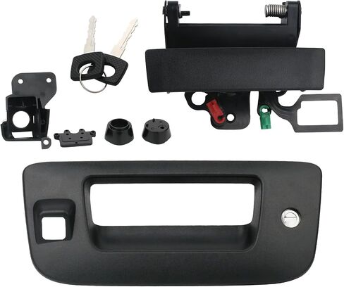 APPERFiT Tailgate Handle Latch w/Lock & Bezel (Chrome) Compatible with 2007-2014 Chevrolet Chevy Silverado GMC Sierra Truck Pickup 1500 2500HD 3500HD Replaces 22755305 in Saudi Arabia