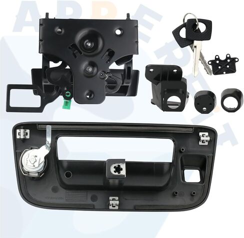APPERFiT Tailgate Handle Latch w/Lock & Bezel (Chrome) Compatible with 2007-2014 Chevrolet Chevy Silverado GMC Sierra Truck Pickup 1500 2500HD 3500HD Replaces 22755305 in Saudi Arabia