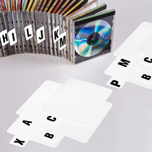 26 قطعة من فواصل تسجيل الفينيل من A-Z DVD، فواصل تنظيم أبجدية، فواصل ملفات مع علامات تبويب أبجدية للتخزين، حامل سجل القرص المضغوط، بطاقة فهرسة لملف ألبومات السجلات، مطبوعة على جانب واحد in Kuwait