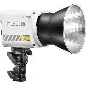 GODOX ML60II Bi 70W Video Light Bi-Color Photography Light 2800K-6500K Dimmable with GODOX Mount COB Bead 2.4G Wireless System Support APP Control with Standar Reflector for Photography