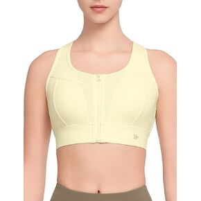 Yvette Front Closure Sports Bras for Women High Impact Large Breasts Racerback Running Sports Bra High Support