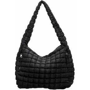 Large Tote Bag for Women, Lightweight Travel Tote Handbags, Puffer Tote Bag with Zipper, Yoga Bags Quilted Work Bag