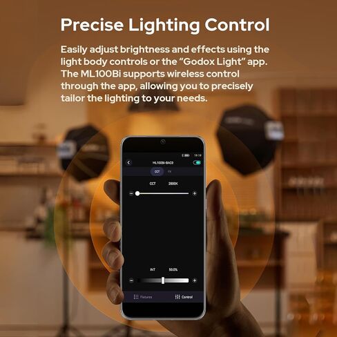 GODOX ML60II Bi 70W Video Light Bi-Color Photography Light 2800K-6500K Dimmable with GODOX Mount COB Bead 2.4G Wireless System Support APP Control with Standar Reflector for Photography in Kuwait