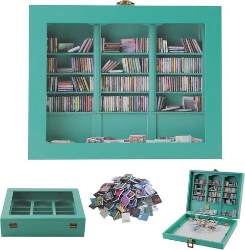 Anti Anxiety Bookshelf for Adults Contains 300 Not Repeated Mini Brands Books with Book Spinal, Mini Library Shake Away Your Anxiety Miniature Bookshelf for Book Lover, Home Decor Aesthetic in Saudi Arabia