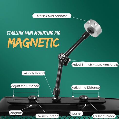 Starlink Mini Mount, Portable Starlink Mini Rv Ladder Mount/Roof Rack Mount,Universally Adjustable Angle Clamp with Adapter for Pickup Truck with Bracket,Cruise Ship,Roof,Camping Travel etc in Saudi Arabia