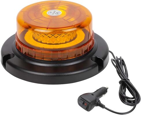 Led Beacon Lights 12V-24V Amber Strobe Warning Light, 48 LED Rooftop Safety Flashing Emergency Lights with Magnetic for Cars Trucks Vehicle in Kuwait