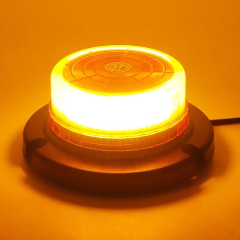 Led Beacon Lights 12V-24V Amber Strobe Warning Light, 48 LED Rooftop Safety Flashing Emergency Lights with Magnetic for Cars Trucks Vehicle in Kuwait