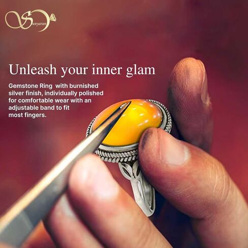 Stackable Gemstone Silver Ring Set for Women – 10 Pcs Silver Plated Handmade Vintage Gothic Statement Rings – Fashion Jewelry for Women in Saudi Arabia