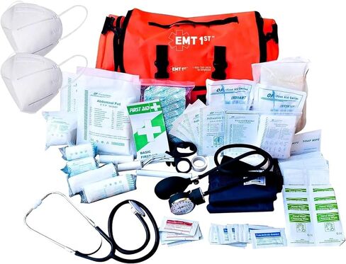 EMT-Approved Black Emergency First Aid Kit - Molle Ifak Pouch for First Aid Response: 250 Piece Outdoor Gear for Adventures, Disaster & Home Emergencies in Saudi Arabia