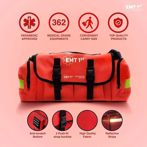 EMT-Approved Black Emergency First Aid Kit - Molle Ifak Pouch for First Aid Response: 250 Piece Outdoor Gear for Adventures, Disaster & Home Emergencies in Saudi Arabia