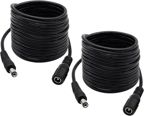 Fancasee 2 حزمة 3ft 5.5mm x 2.1mm DC كابل تمديد الطاقة ذكر إلى أنثى التوصيل محول تمديد الحبل لكاميرا IP CCTV كاميرا مراقبة الأمن LED قطاع DVR راوتر in Saudi Arabia