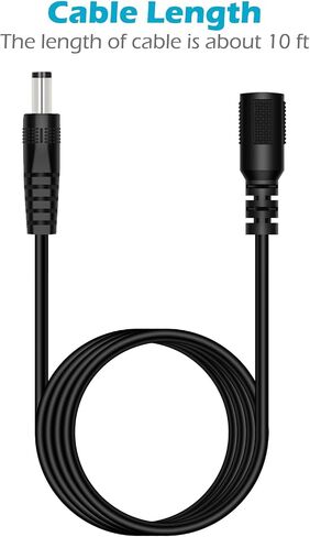 Fancasee 2 حزمة 3ft 5.5mm x 2.1mm DC كابل تمديد الطاقة ذكر إلى أنثى التوصيل محول تمديد الحبل لكاميرا IP CCTV كاميرا مراقبة الأمن LED قطاع DVR راوتر in Saudi Arabia